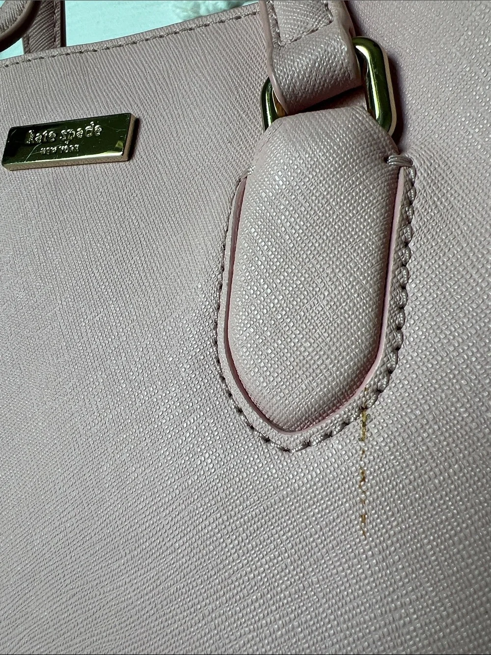 kate spade Blush Pink Saffiano Satchel with Strap